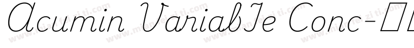 Acumin VariabIe Conc字体转换